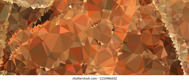 Low polygonal mosaic layout for horizontal banner, label, tag, flyer and abstract web background. Copy space. Vector clip art.