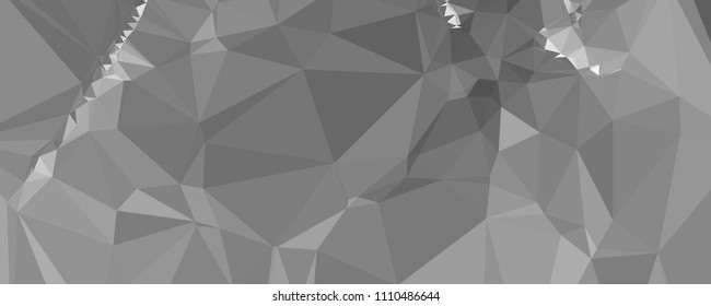 Low polygonal mosaic layout for horizontal banner, label, tag, flyer and abstract web background. Copy space. Vector clip art.