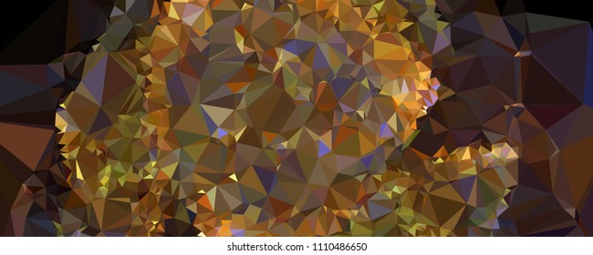 Low polygonal mosaic layout for horizontal banner, label, tag, flyer and abstract web background. Copy space. Vector clip art.