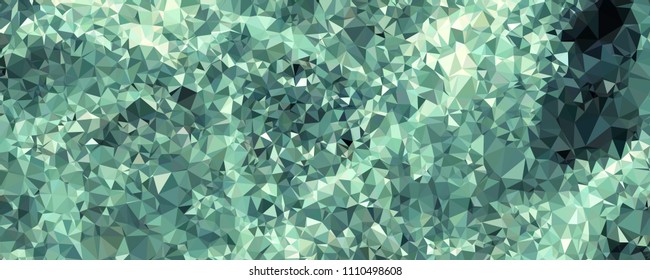 Low polygonal mosaic layout for horizontal banner, label, tag, flyer and abstract web background. Copy space. Vector clip art.