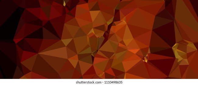 Low polygonal mosaic layout for horizontal banner, label, tag, flyer and abstract web background. Copy space. Vector clip art.
