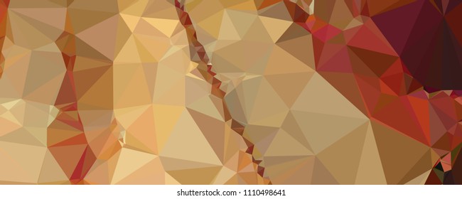 Low polygonal mosaic layout for horizontal banner, label, tag, flyer and abstract web background. Copy space. Vector clip art.