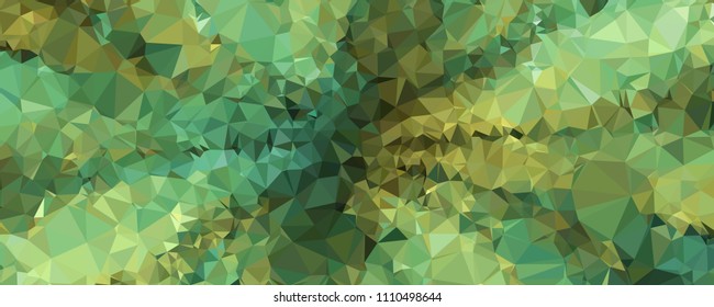 Low polygonal mosaic layout for horizontal banner, label, tag, flyer and abstract web background. Copy space. Vector clip art.
