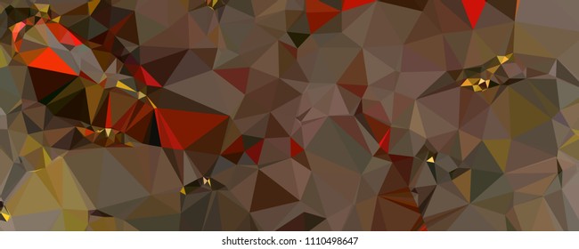 Low polygonal mosaic layout for horizontal banner, label, tag, flyer and abstract web background. Copy space. Vector clip art.