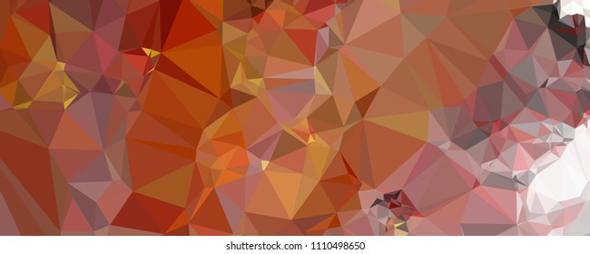Low polygonal mosaic layout for horizontal banner, label, tag, flyer and abstract web background. Copy space. Vector clip art.