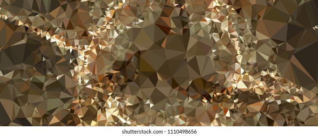 Low polygonal mosaic layout for horizontal banner, label, tag, flyer and abstract web background. Copy space. Vector clip art.