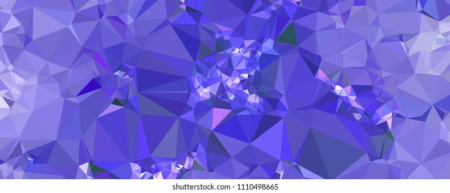 Low polygonal mosaic layout for horizontal banner, label, tag, flyer and abstract web background. Copy space. Vector clip art.