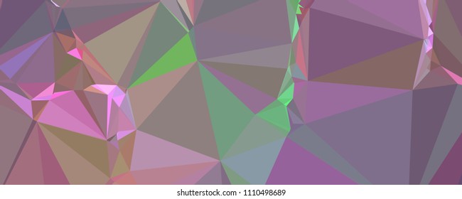 Low polygonal mosaic layout for horizontal banner, label, tag, flyer and abstract web background. Copy space. Vector clip art.