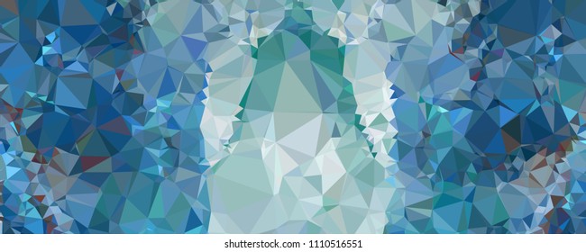 Low polygonal mosaic layout for horizontal banner, label, tag, flyer and abstract web background. Copy space. Vector clip art.