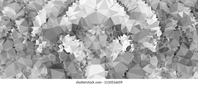 Low polygonal mosaic layout for horizontal banner, label, tag, flyer and abstract web background. Copy space. Vector clip art.