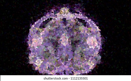 Low polygonal mosaic layout for horizontal banner, label, tag, flyer and abstract web background. Copy space. Vector clip art.