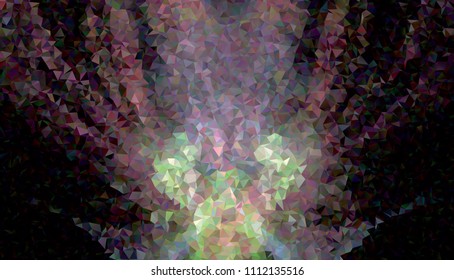 Low polygonal mosaic layout for horizontal banner, label, tag, flyer and abstract web background. Copy space. Vector clip art.