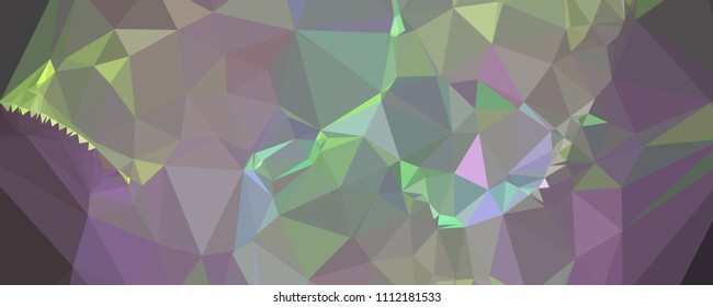 Low polygonal mosaic layout for horizontal banner, label, tag, flyer and abstract web background. Copy space. Vector clip art.