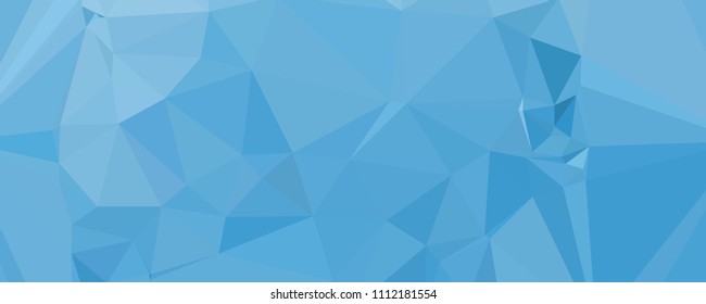 Low polygonal mosaic layout for horizontal banner, label, tag, flyer and abstract web background. Copy space. Vector clip art.