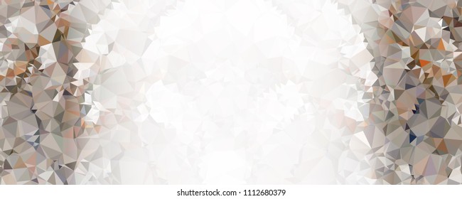 Low polygonal mosaic layout for horizontal banner, label, tag, flyer and abstract web background. Copy space. Vector clip art.