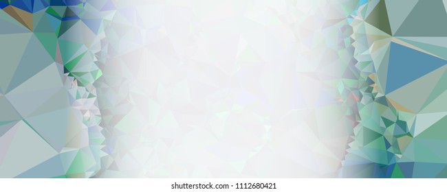 Low polygonal mosaic layout for horizontal banner, label, tag, flyer and abstract web background. Copy space. Vector clip art.