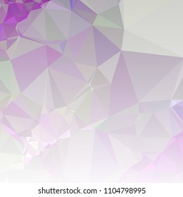 Low polygonal mosaic square layout with transparent corner for banner, label, tag, flyer and abstract web background. Copy space. Vector clip art.