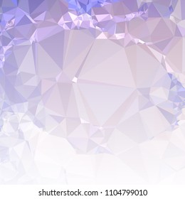 Low polygonal mosaic square layout with transparent corner for banner, label, tag, flyer and abstract web background. Copy space. Vector clip art.