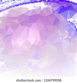 Low polygonal mosaic square layout with transparent corner for banner, label, tag, flyer and abstract web background. Copy space. Vector clip art.