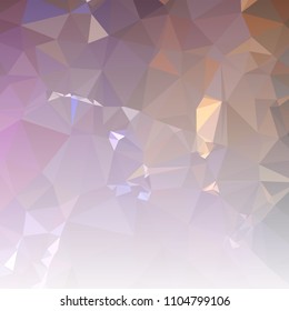 Low polygonal mosaic square layout with transparent corner for banner, label, tag, flyer and abstract web background. Copy space. Vector clip art.