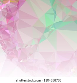 Low polygonal mosaic square layout with transparent bottom for banner, label, tag, flyer and abstract web background. Copy space. Vector clip art.