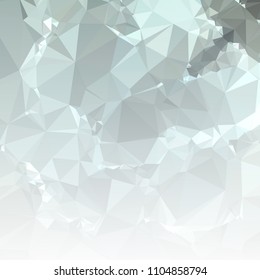 Low polygonal mosaic square layout with transparent bottom for banner, label, tag, flyer and abstract web background. Copy space. Vector clip art.