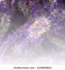Low polygonal mosaic square layout with transparent bottom for banner, label, tag, flyer and abstract web background. Copy space. Vector clip art.