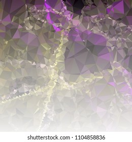 Low polygonal mosaic square layout with transparent bottom for banner, label, tag, flyer and abstract web background. Copy space. Vector clip art.