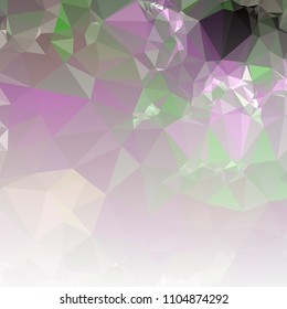 Low polygonal mosaic square layout with transparent bottom for banner, label, tag, flyer and abstract web background. Copy space. Vector clip art.