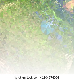 Low polygonal mosaic square layout with transparent bottom for banner, label, tag, flyer and abstract web background. Copy space. Vector clip art.