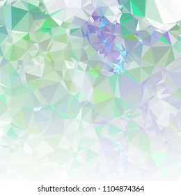 Low polygonal mosaic square layout with transparent bottom for banner, label, tag, flyer and abstract web background. Copy space. Vector clip art.