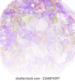 Low polygonal mosaic square layout with transparent bottom for banner, label, tag, flyer and abstract web background. Copy space. Vector clip art.