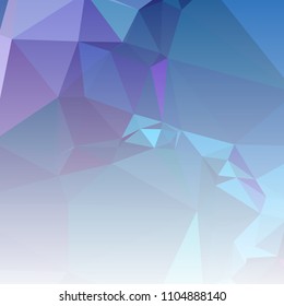 Low polygonal mosaic square layout with transparent bottom for banner, label, tag, flyer and abstract web background. Copy space. Vector clip art.
