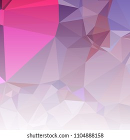Low polygonal mosaic square layout with transparent bottom for banner, label, tag, flyer and abstract web background. Copy space. Vector clip art.