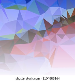 Low polygonal mosaic square layout with transparent bottom for banner, label, tag, flyer and abstract web background. Copy space. Vector clip art.