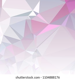 Low polygonal mosaic square layout with transparent bottom for banner, label, tag, flyer and abstract web background. Copy space. Vector clip art.
