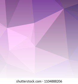 Low polygonal mosaic square layout with transparent bottom for banner, label, tag, flyer and abstract web background. Copy space. Vector clip art.