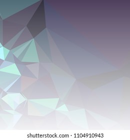 Low polygonal mosaic square layout with transparent bottom for banner, label, tag, flyer and abstract web background. Copy space. Vector clip art.