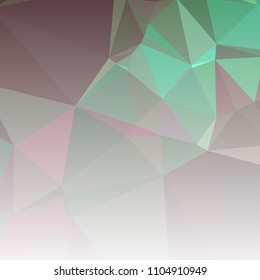 Low polygonal mosaic square layout with transparent bottom for banner, label, tag, flyer and abstract web background. Copy space. Vector clip art.