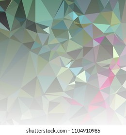Low polygonal mosaic square layout with transparent bottom for banner, label, tag, flyer and abstract web background. Copy space. Vector clip art.