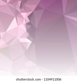 Low polygonal mosaic square layout with transparent bottom for banner, label, tag, flyer and abstract web background. Copy space. Vector clip art.