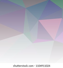 Low polygonal mosaic square layout with transparent bottom for banner, label, tag, flyer and abstract web background. Copy space. Vector clip art.