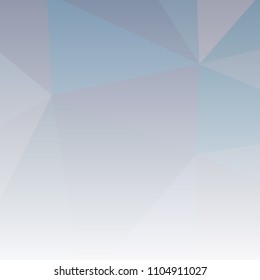 Low polygonal mosaic square layout with transparent bottom for banner, label, tag, flyer and abstract web background. Copy space. Vector clip art.