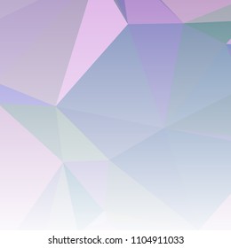 Low polygonal mosaic square layout with transparent bottom for banner, label, tag, flyer and abstract web background. Copy space. Vector clip art.