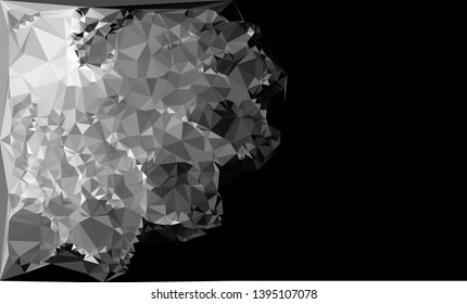 Low polygonal mosaic texture. Abstract pattern