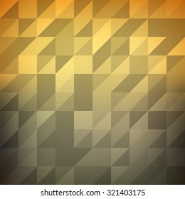 Low- polygonal triangular gradient vector background. Smooth transition from orange to gray. Pattern tile for posters or geometric wallpaper. Creative design templates.