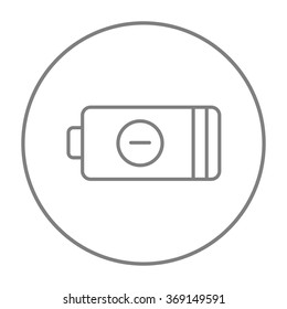 Low power battery line icon.