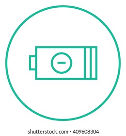 Low power battery line icon.