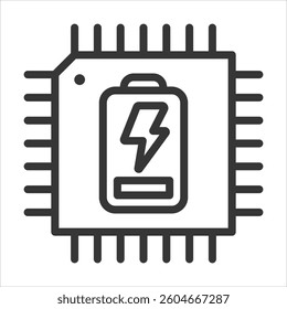Low Power Hardware Outline Icon Vector Illustration