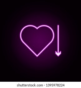 low pressure neon icon. Elements of arrow and object set. Simple icon for websites, web design, mobile app, info graphics